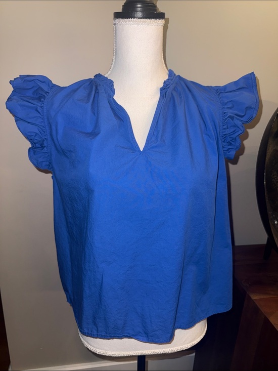 Sugarlips Tops - Sugarlips Women’s Royal Blue Ruffle Sleeve Top